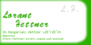 lorant hettner business card